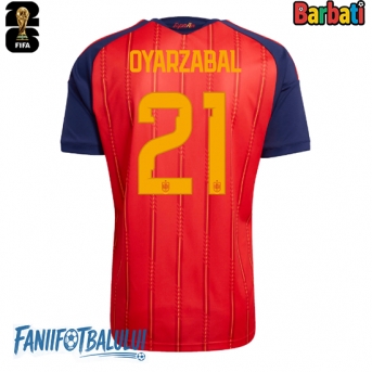 Spania Mikel Oyarzabal #21 Tricou Fotbal Replică Mondial 2026 Barbati Acasa